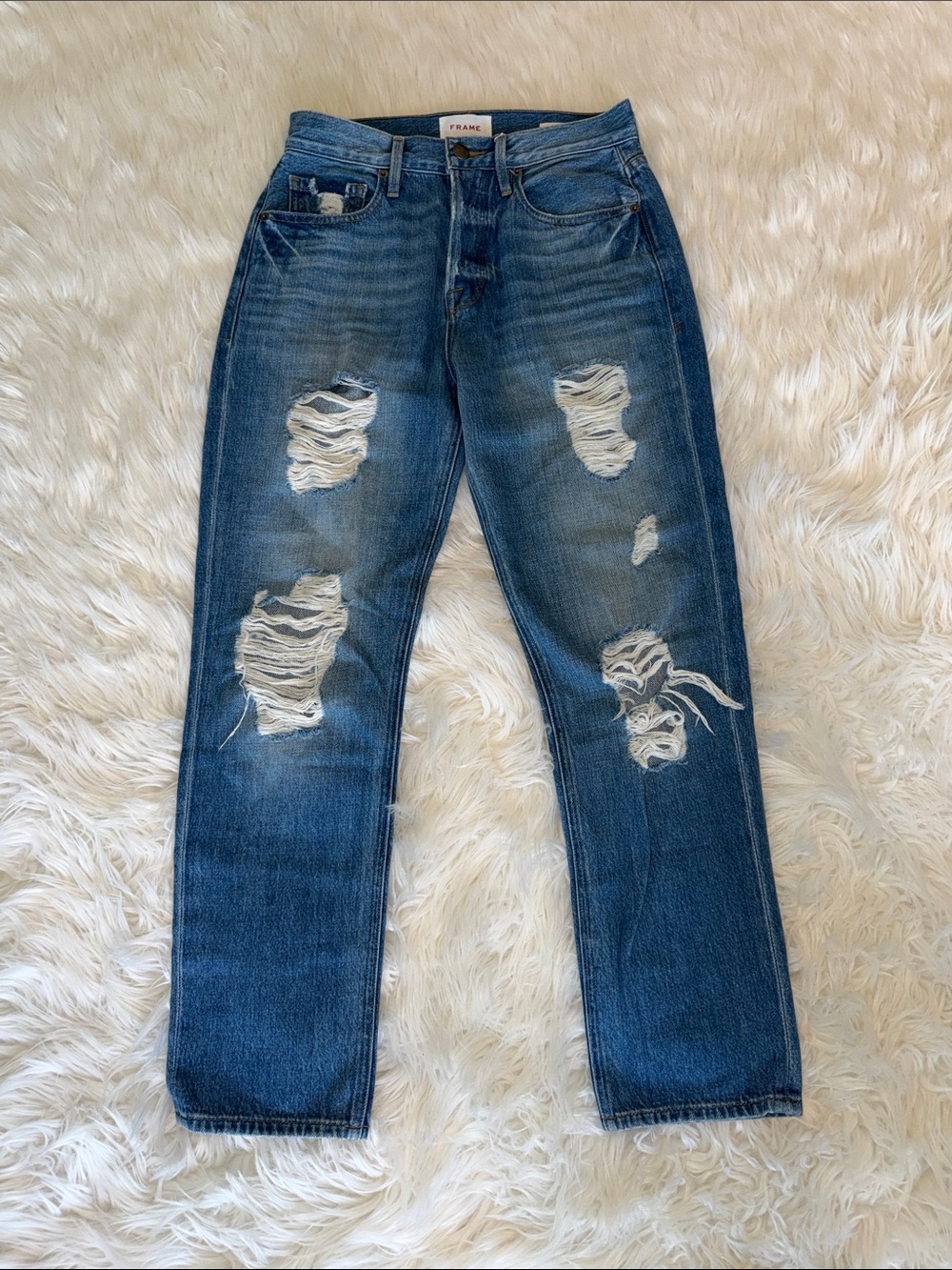 Frame Blue Distressed Jeans